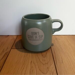 Project 62 Coffee Cup Mug 16oz Don't Give A Sip Sage Green Stoneware